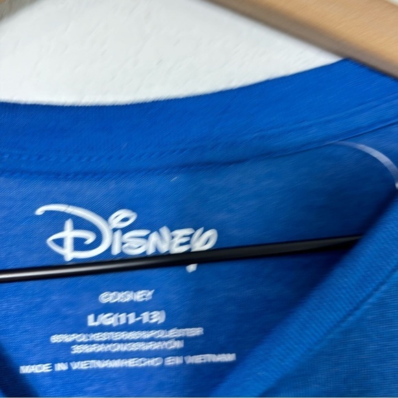 DISNEY LILO AND STITCH BEST FRIENDS BLUE SHIRT SIZE LARGE 11-13 SHORT SLEEVE TOP - Picture 4 of 4